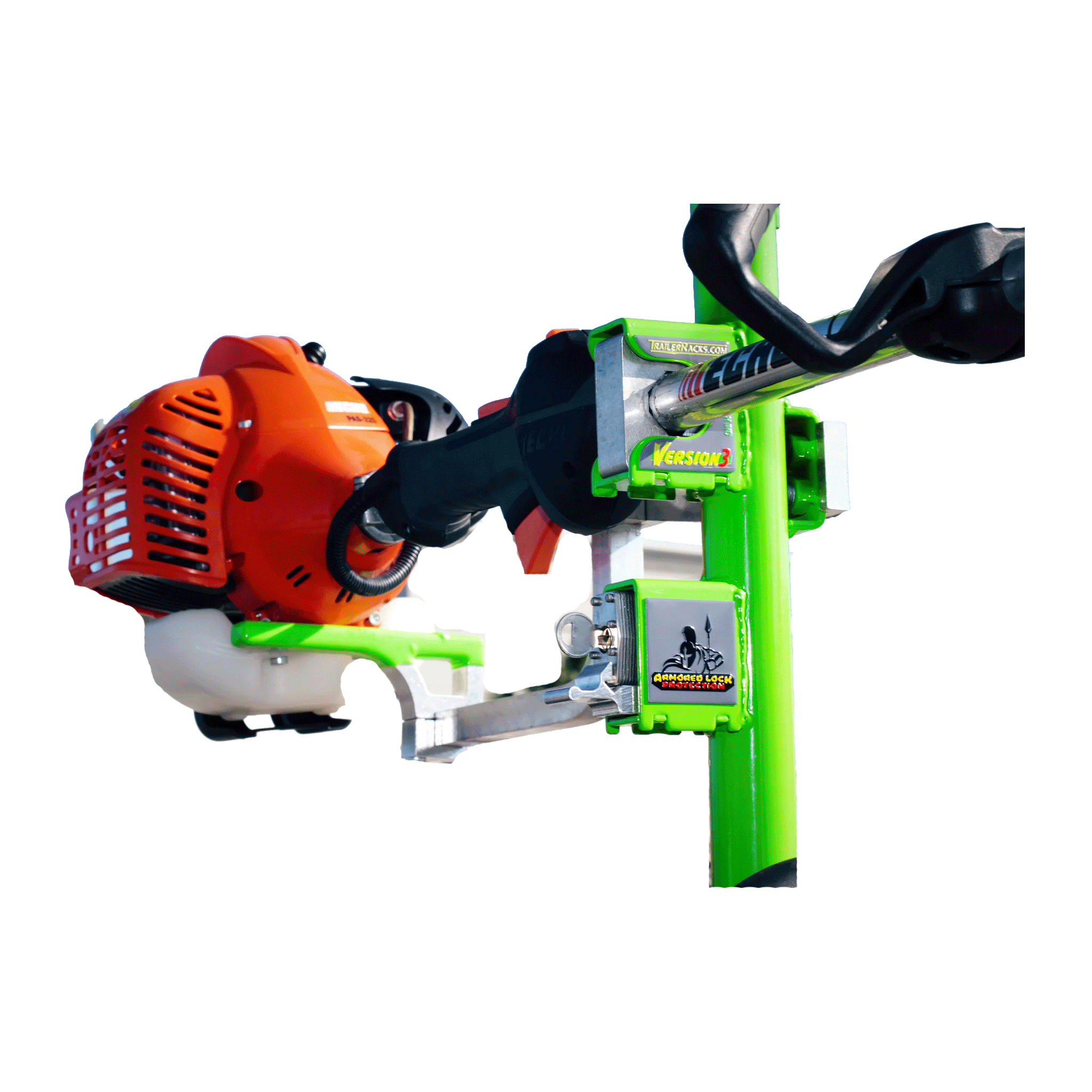 GREEN TOUCH INDUSTRIES Xtreme Pro Series 3-position Trimmer Rack For Open and Enclosed Trailers- Durable Steel Construction