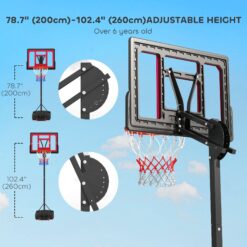 Lycvki Outdoor Portable 23.6-in Basketball System