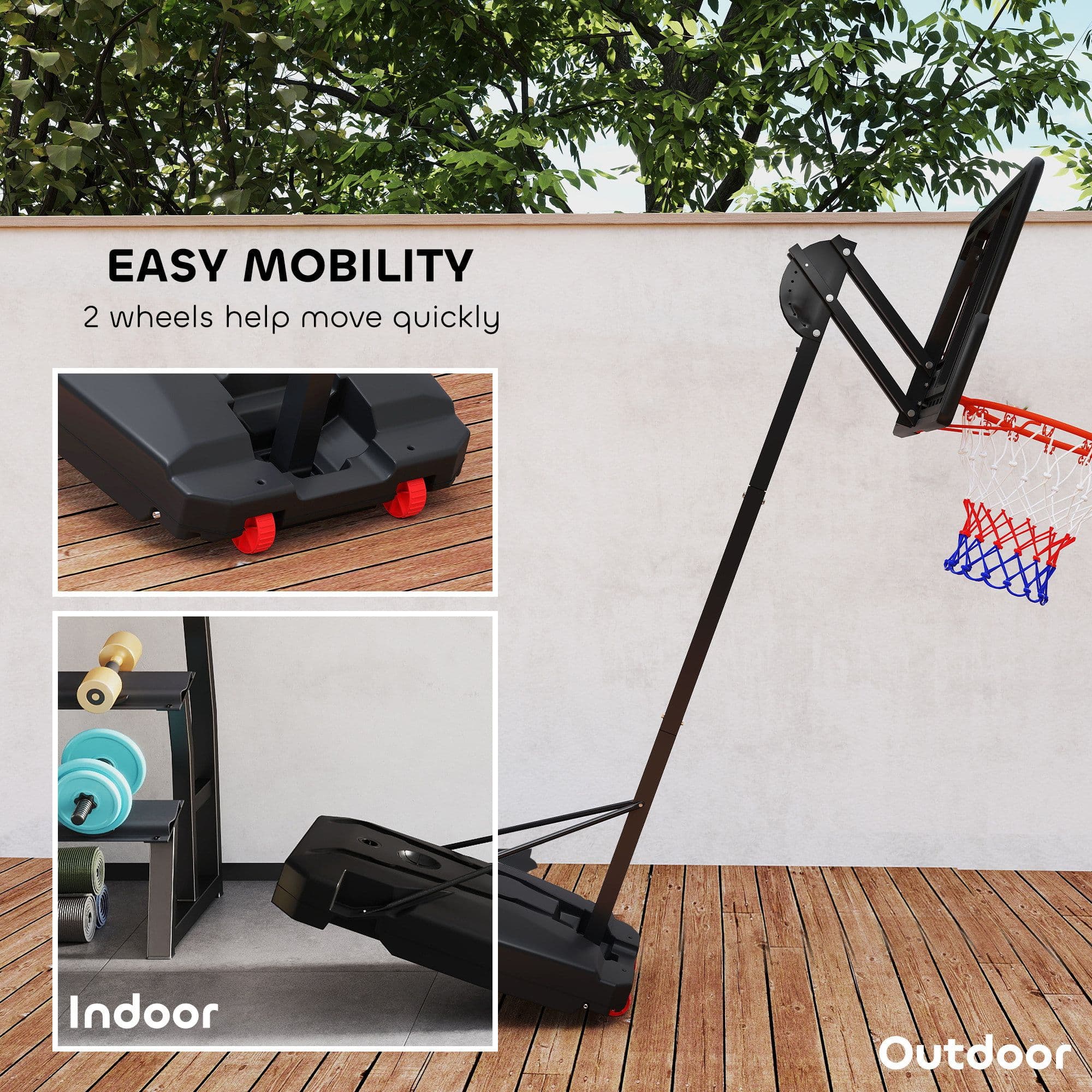 Lycvki Outdoor Portable 23.6-in Basketball System