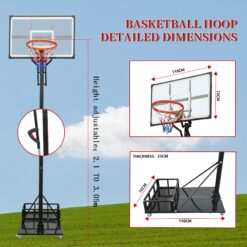 Flynama Indoor/Outdoor Portable 44-in Basketball System