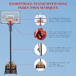 Flynama Indoor/Outdoor Portable 44-in Basketball System