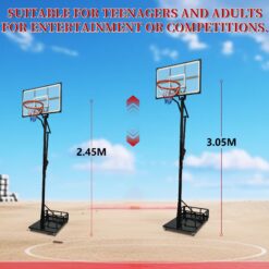 Flynama Indoor/Outdoor Portable 44-in Basketball System