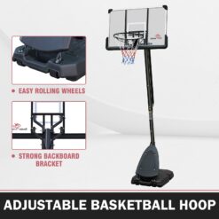 Flynama Indoor/Outdoor Portable 44-in Basketball System