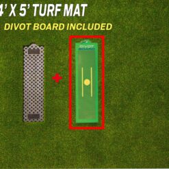 Divot Board Golf Swing Path Mat with Premium Golf Turf