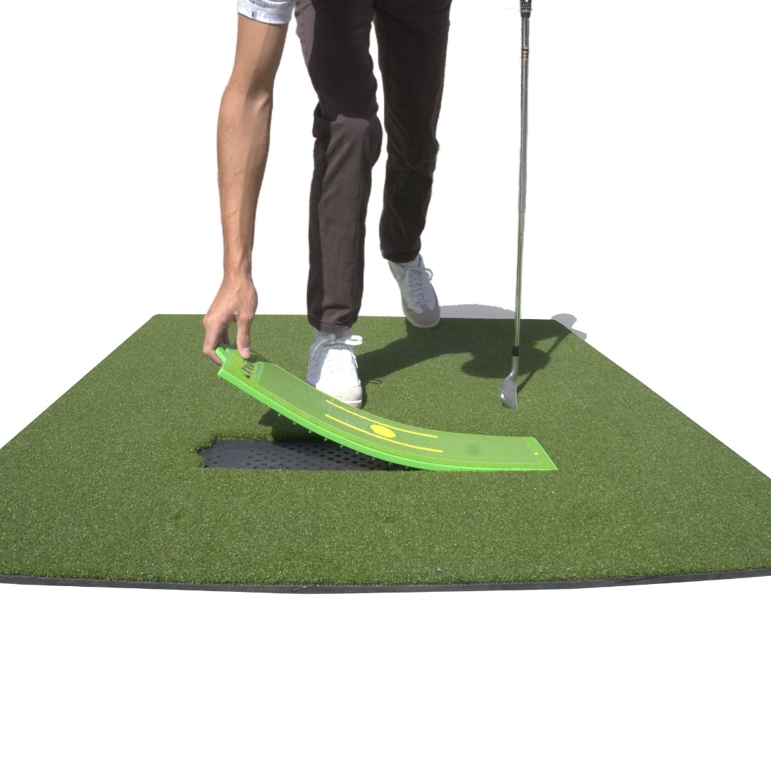 Divot Board Golf Swing Path Mat with Premium Golf Turf