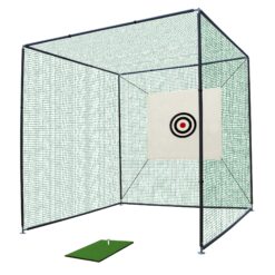 Tatayosi 10 ft x 10 ft Metal Frame Golf Practice Net Cage with Hitting Net Kit