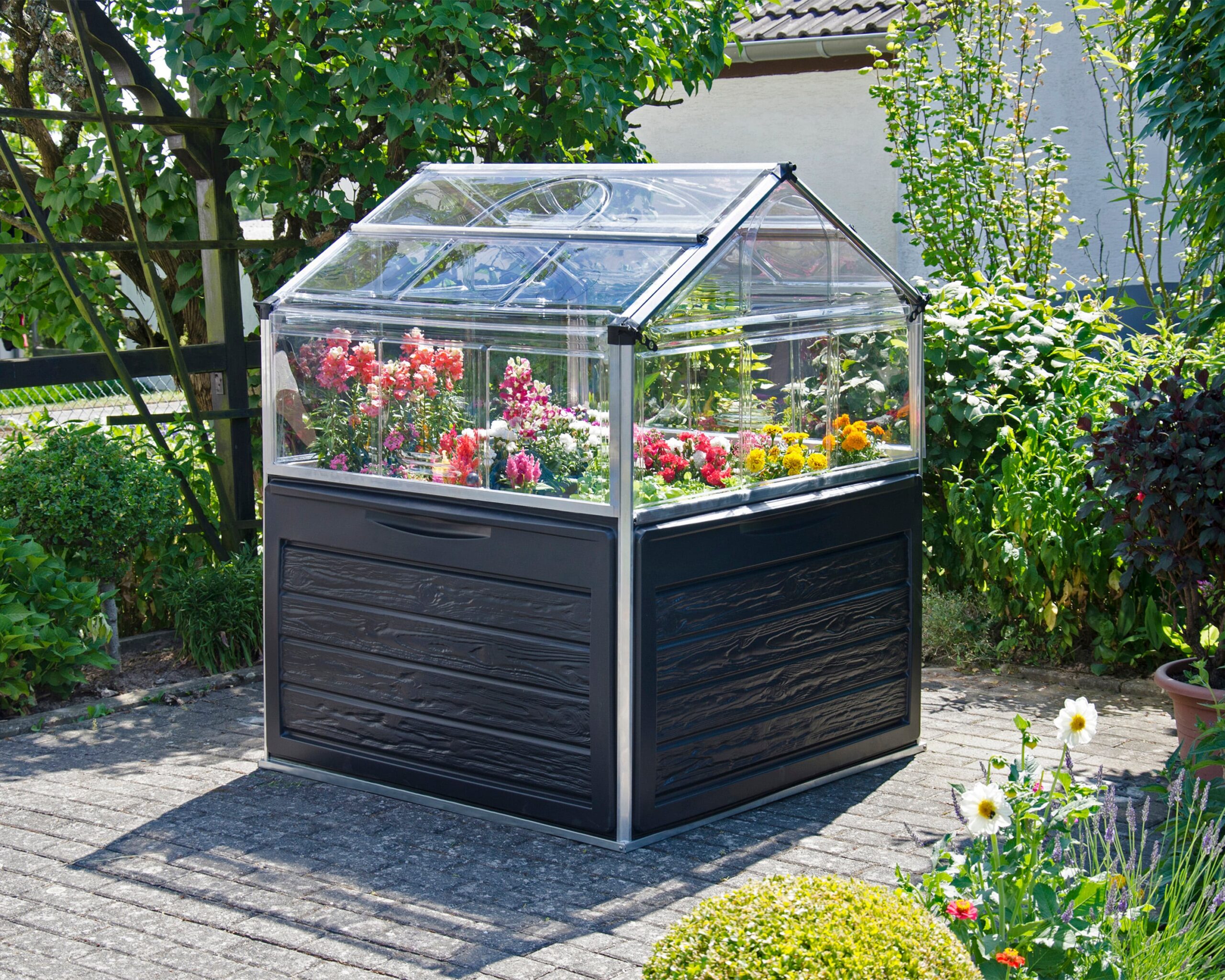 Canopia by Palram Plant Inn 4-ft L x 4-ft W x 4.8-ft H Gray/Clear Greenhouse Kit