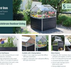 Canopia by Palram Plant Inn 4-ft L x 4-ft W x 4.8-ft H Gray/Clear Greenhouse Kit