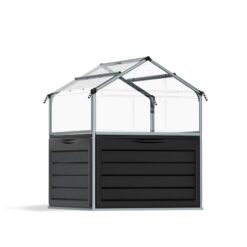Canopia by Palram Plant Inn 4-ft L x 4-ft W x 4.8-ft H Gray/Clear Greenhouse Kit