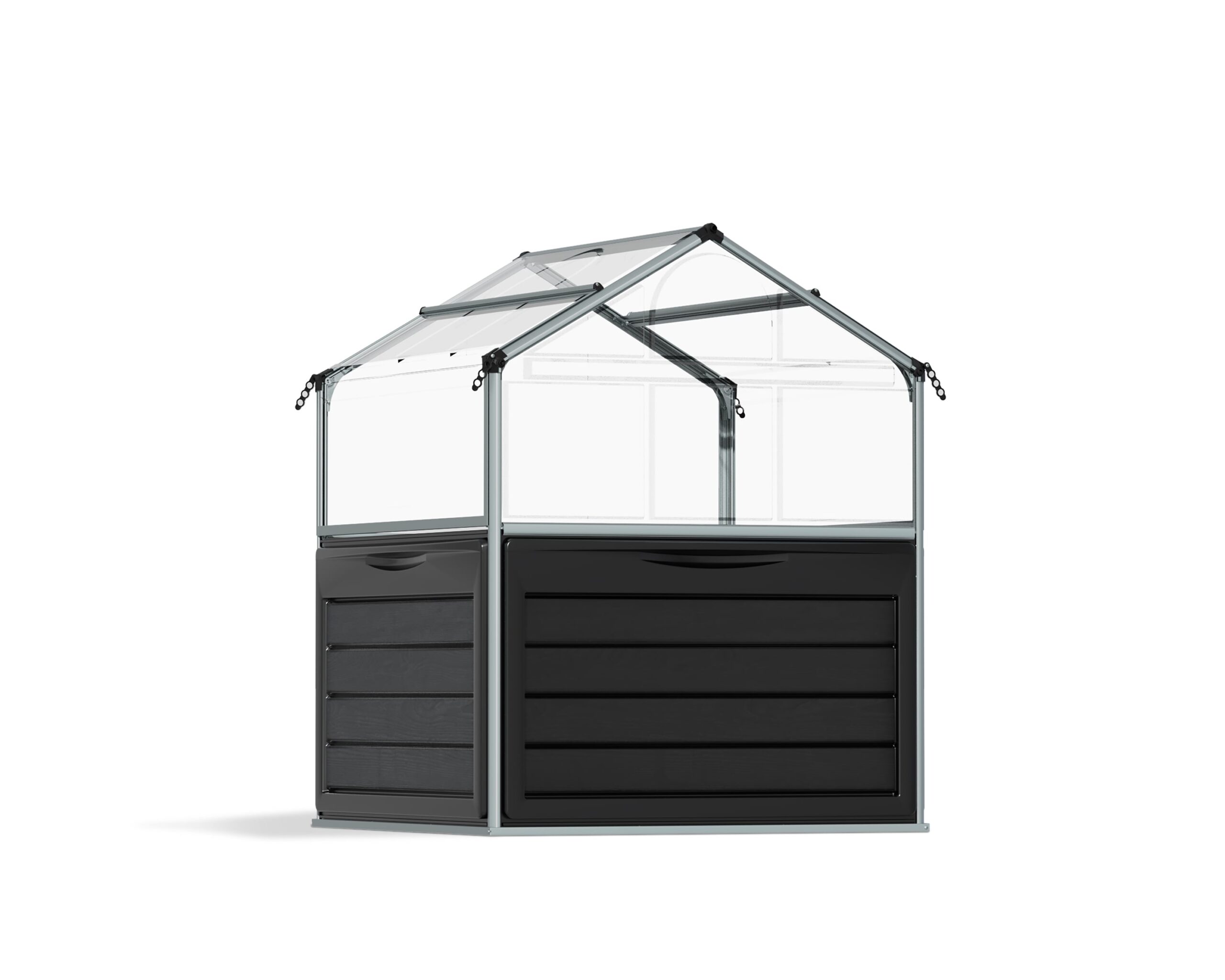 Canopia by Palram Plant Inn 4-ft L x 4-ft W x 4.8-ft H Gray/Clear Greenhouse Kit