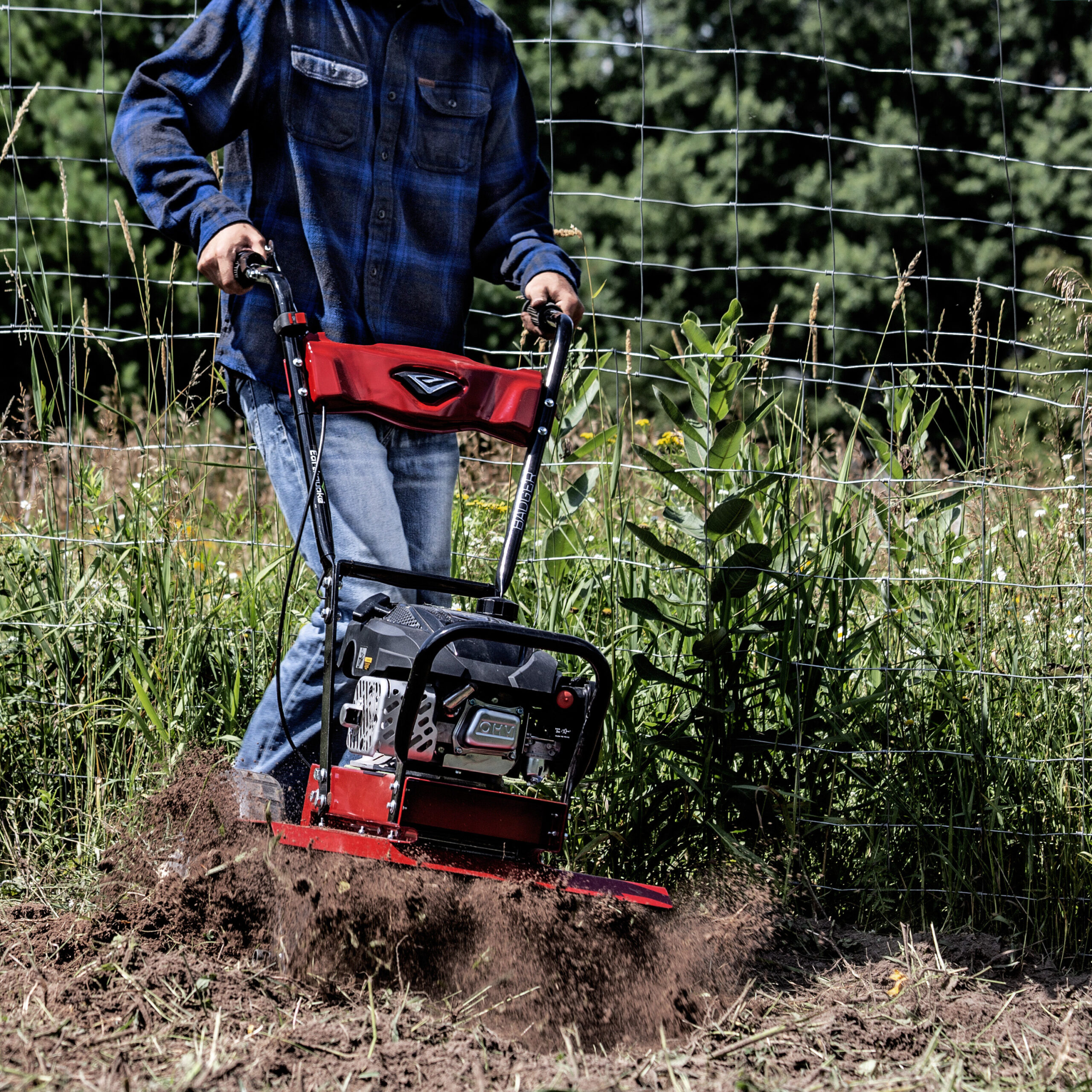 Earthquake Badger 160-cc 21-in Front -Tine Forward-rotating Tiller
