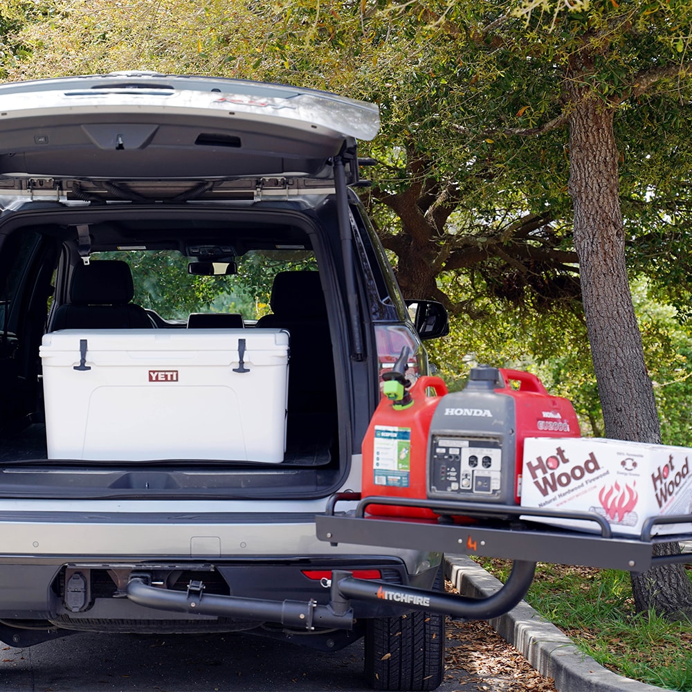 Hitchfire Ledge 38-in L x 24-in W x 9-in H Steel Hitch Cargo tray