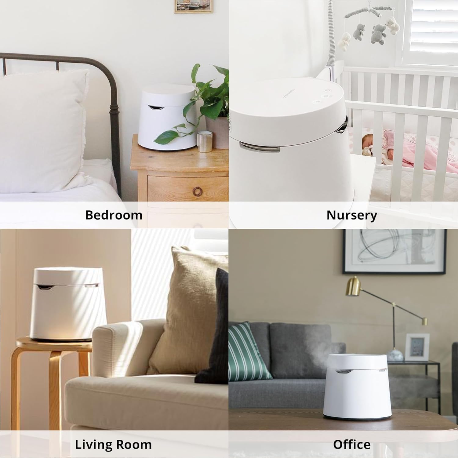 Carepod One Stainless Steel Humidifier for Large Room, Ultrasonic Cool Mist Humidifiers for Bedroom, Filter-Free, Lasts 30Hrs (1Gal/4L)