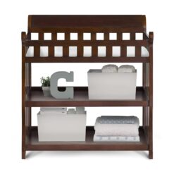 Delta Children Eclipse Changing Table with Changing Pad, Black Cherry