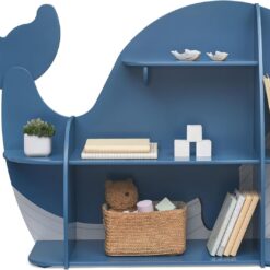 Delta Children Whale Bookcase - Greenguard Gold Certified, Blue