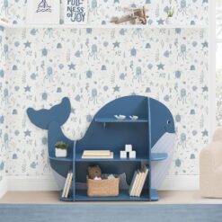 Delta Children Whale Bookcase - Greenguard Gold Certified, Blue
