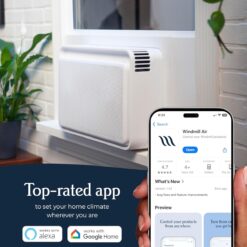 Windmill Window Air Conditioner - Quiet & Smart. Easy Install, Voice-Enabled, Remote & App Control AC Unit - 12,000 BTU Inverter w/WhisperTech