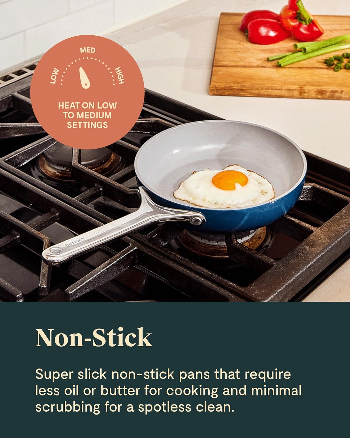Caraway Mini Cookware Set - Non-Stick Ceramic Fry Pan (1.05 qt, 8") Sauce Pan (1.75 qt) & Storage Rack - Black