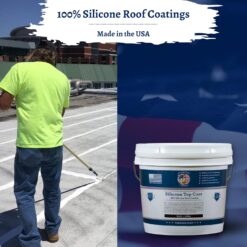 Silicone Roof Coating for RVs, Campers & Flat Roofs - Waterproof Seal for Leaks, Cracks & Seams - Ponding Water Resistant - 1 Gallon Black