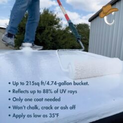 Silicone Roof Coating for RVs, Campers & Flat Roofs - Waterproof Seal for Leaks, Cracks & Seams - Ponding Water Resistant -1 Gallon Light Gray