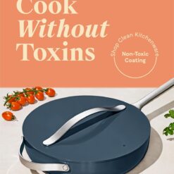 Caraway Nonstick Ceramic Sauté Pan with Lid (4.5 qt, 11.8