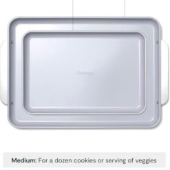 Caraway Non-Stick Ceramic Baking Sheet Duo - Naturally Slick Ceramic Coating - Non-Toxic, PTFE & PFOA Free - Slate