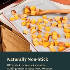 Caraway Non-Stick Ceramic Baking Sheet Duo - Naturally Slick Ceramic Coating - Non-Toxic, PTFE & PFOA Free - Gray