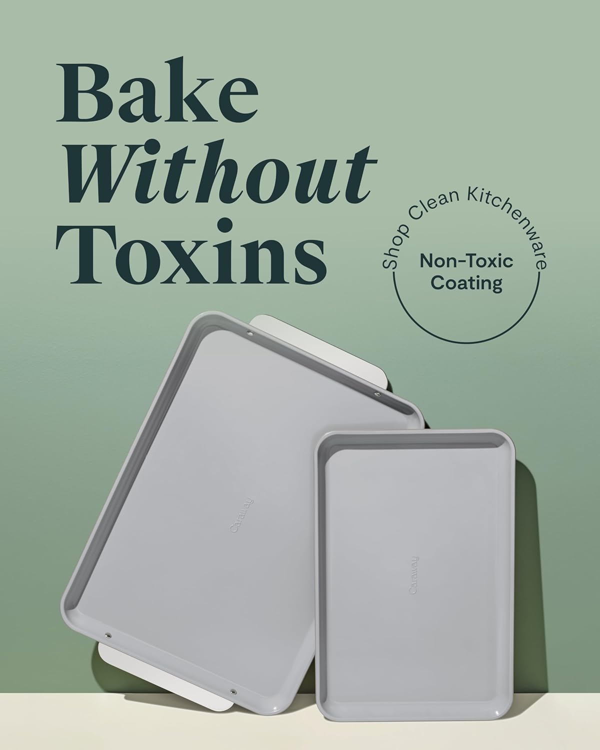 Caraway Non-Stick Ceramic Baking Sheet Duo - Naturally Slick Ceramic Coating - Non-Toxic, PTFE & PFOA Free - Marigold