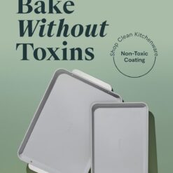 Caraway Non-Stick Ceramic Baking Sheet Duo - Naturally Slick Ceramic Coating - Non-Toxic, PTFE & PFOA Free - Black