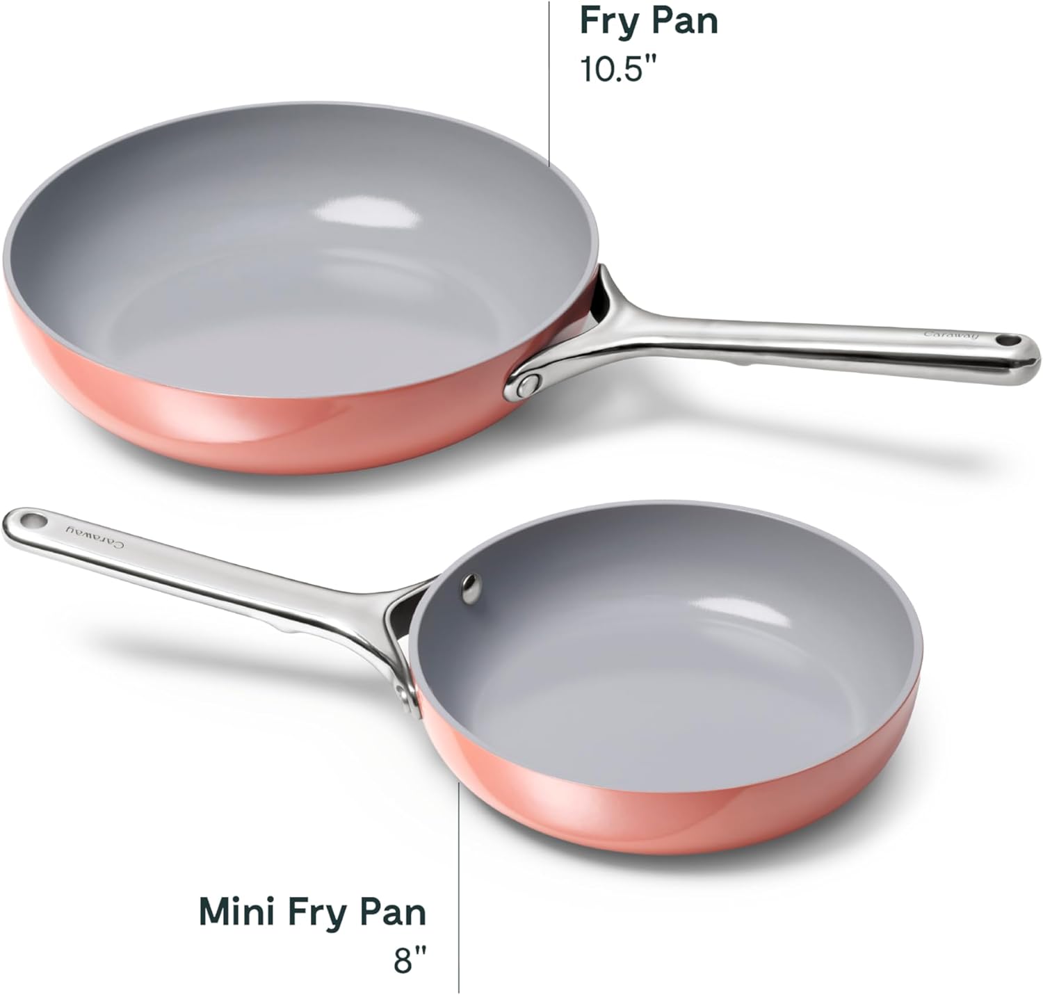 Caraway Nonstick Ceramic Frying Pan (2.7 qt, 10.5") - Non Toxic, PTFE & PFOA Free - Perracotta