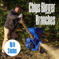 Westinghouse Manual 7 -HP OEM Gas Wood Chipper, 3-in Maximum Branch Diameter 2.8-Bushel Bag Included