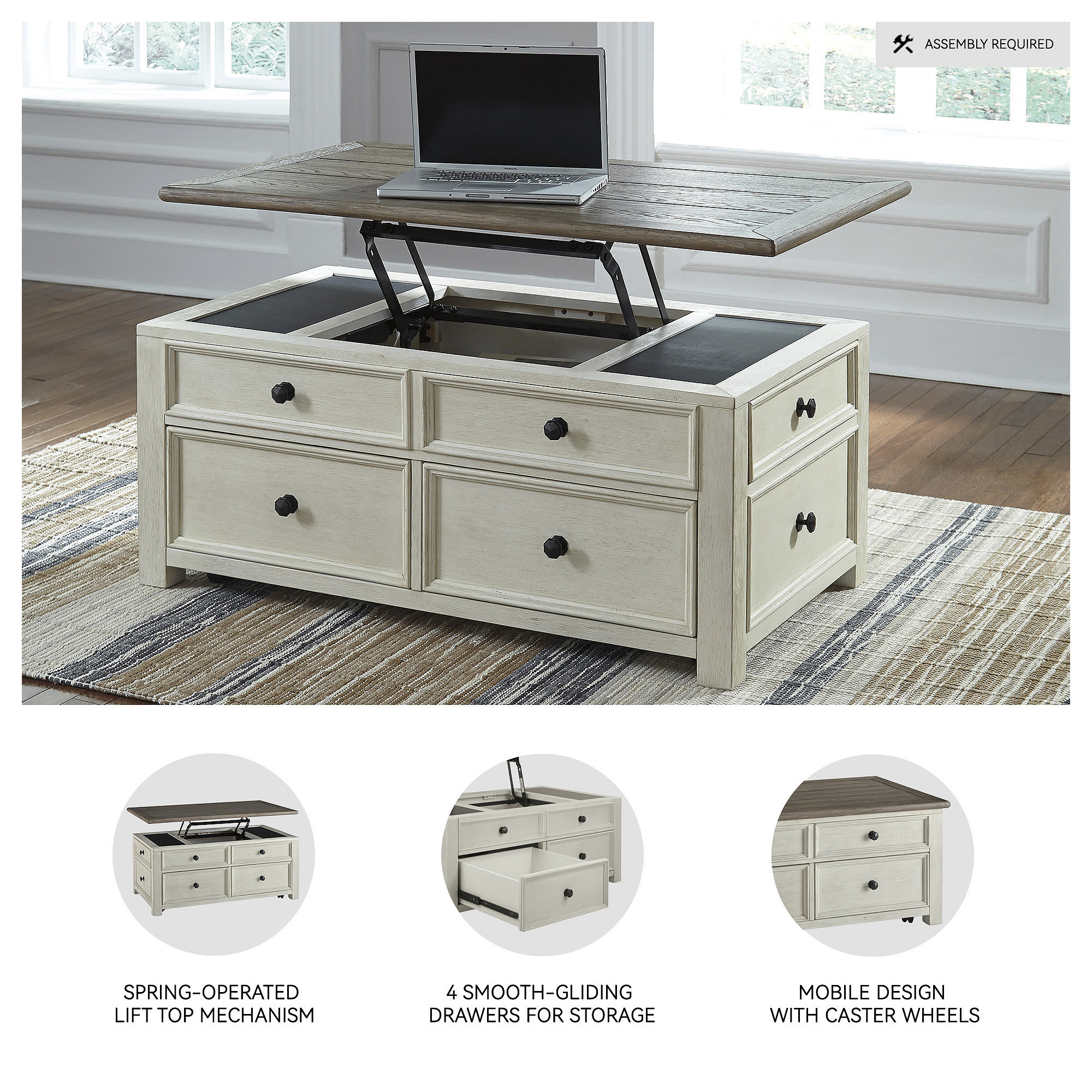 Signature Design by Ashley Bolanburg Coffee Table with Lift Top