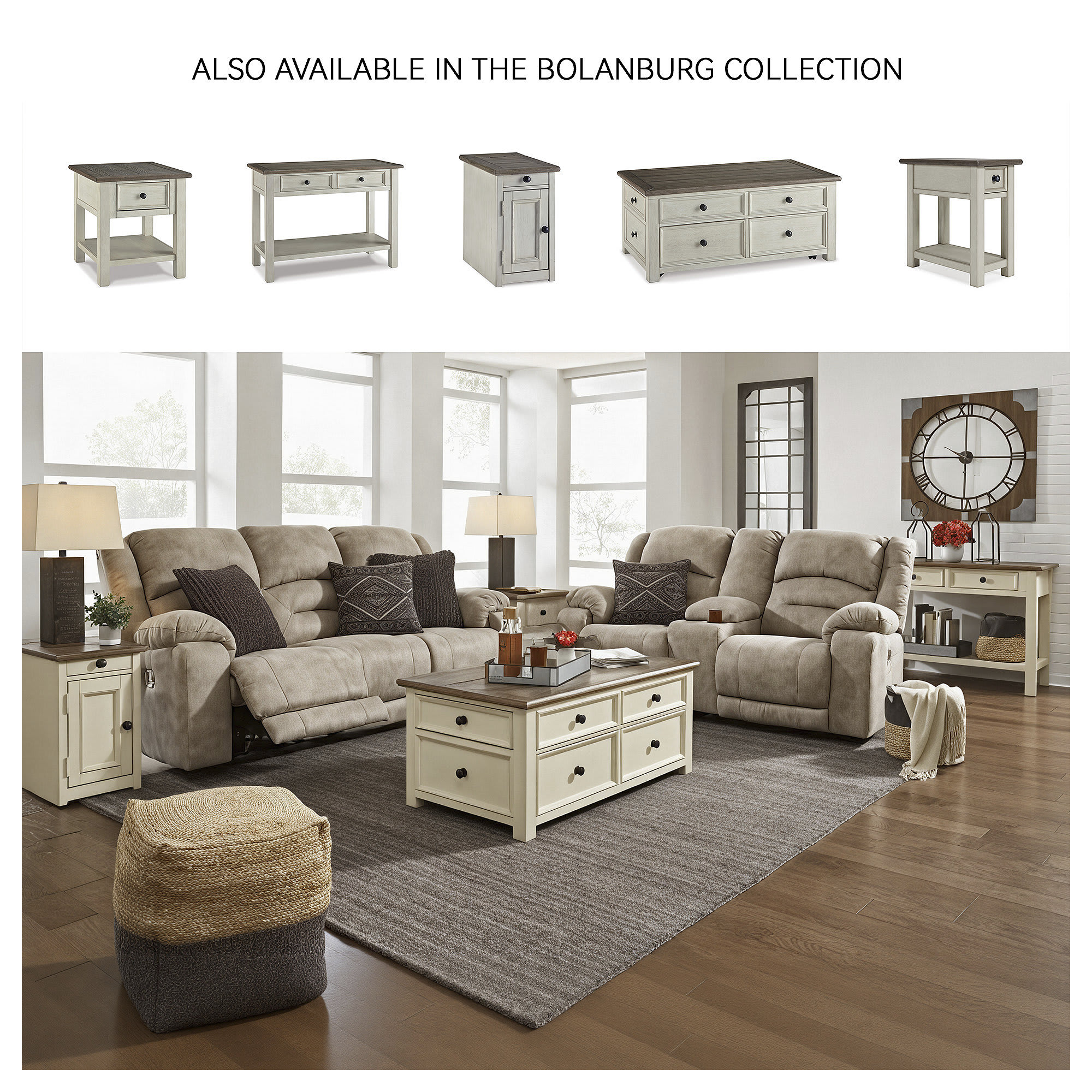 Signature Design by Ashley Bolanburg Coffee Table with Lift Top