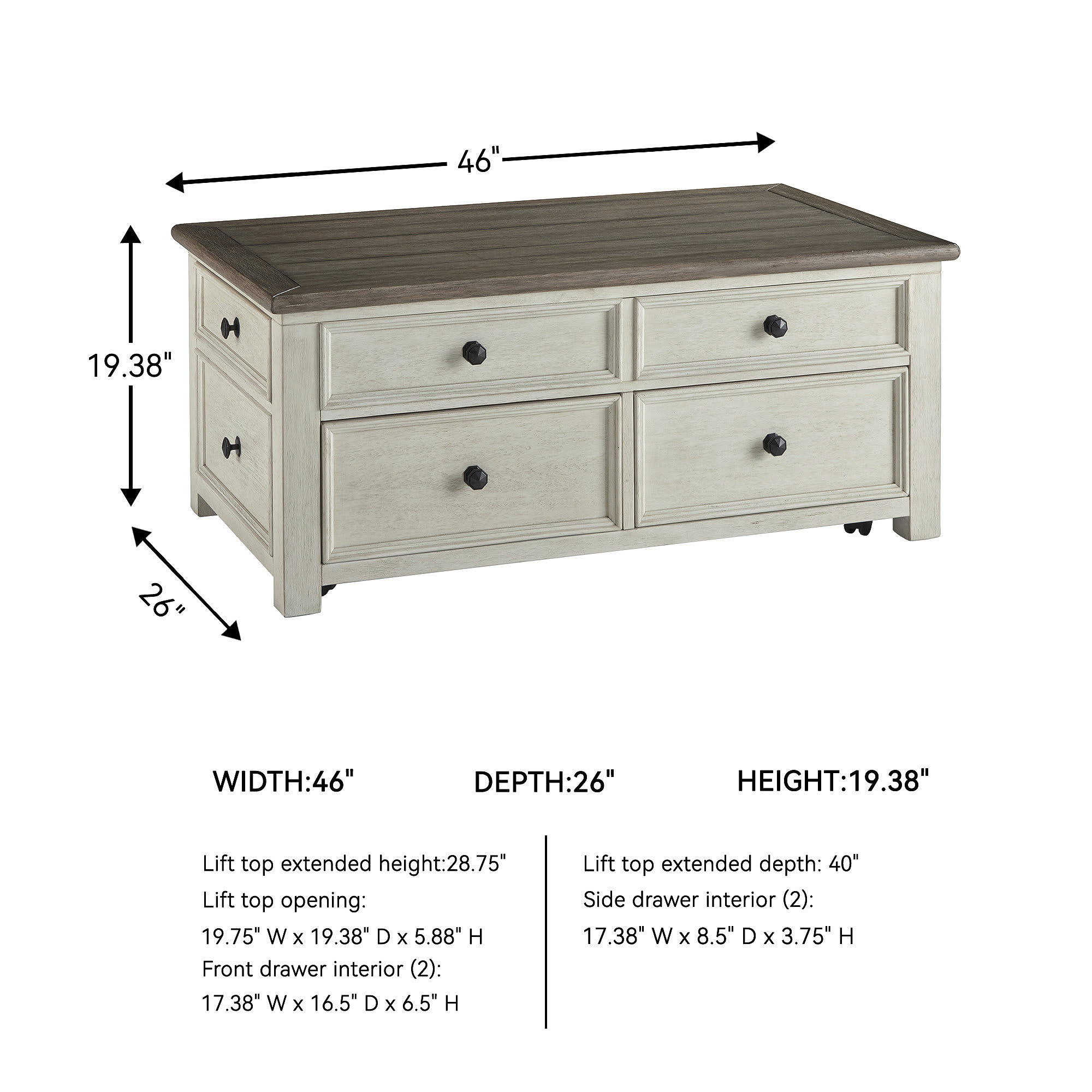 Signature Design by Ashley Bolanburg Coffee Table with Lift Top