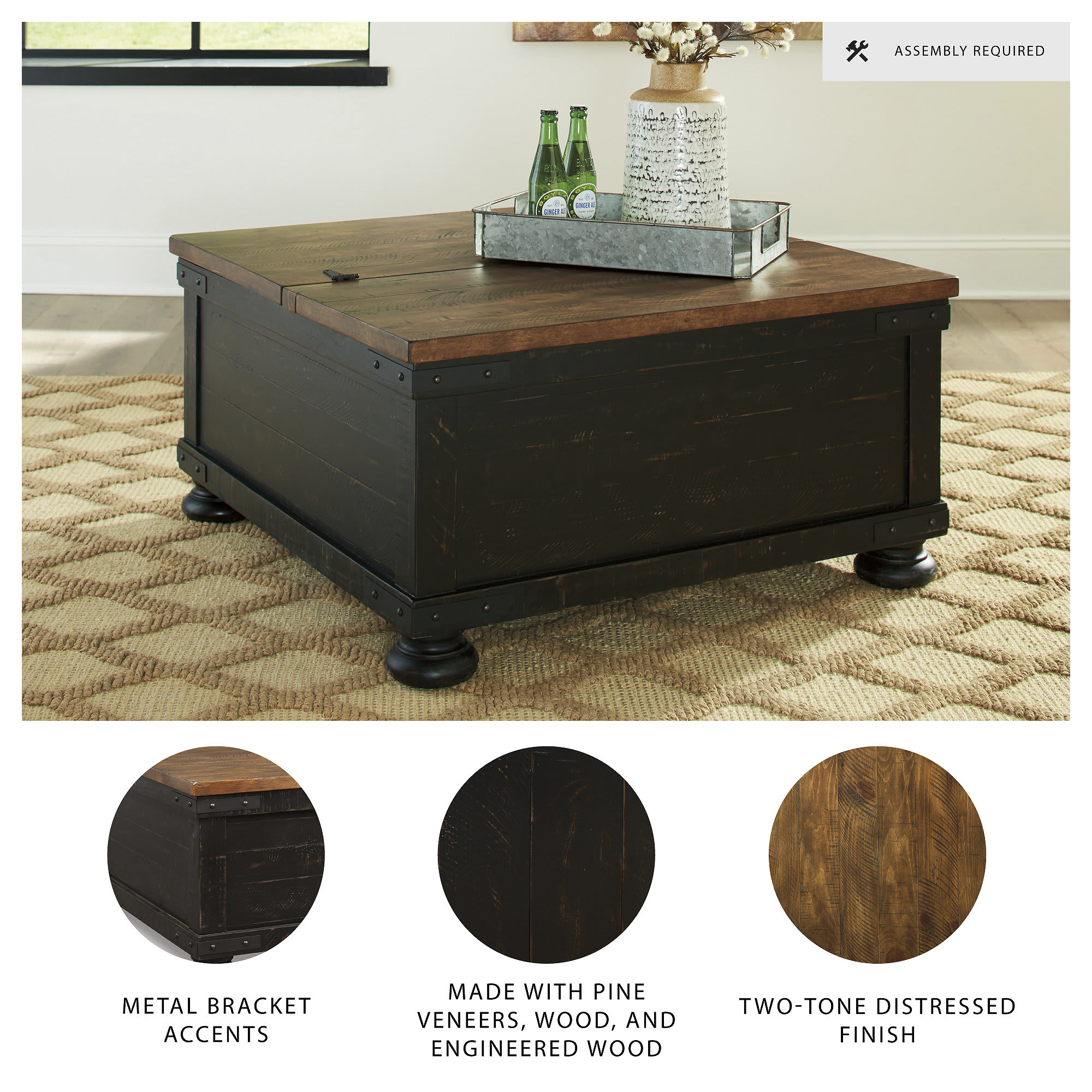 Signature Design by Ashley Valebeck Coffee Table with Lift Top
