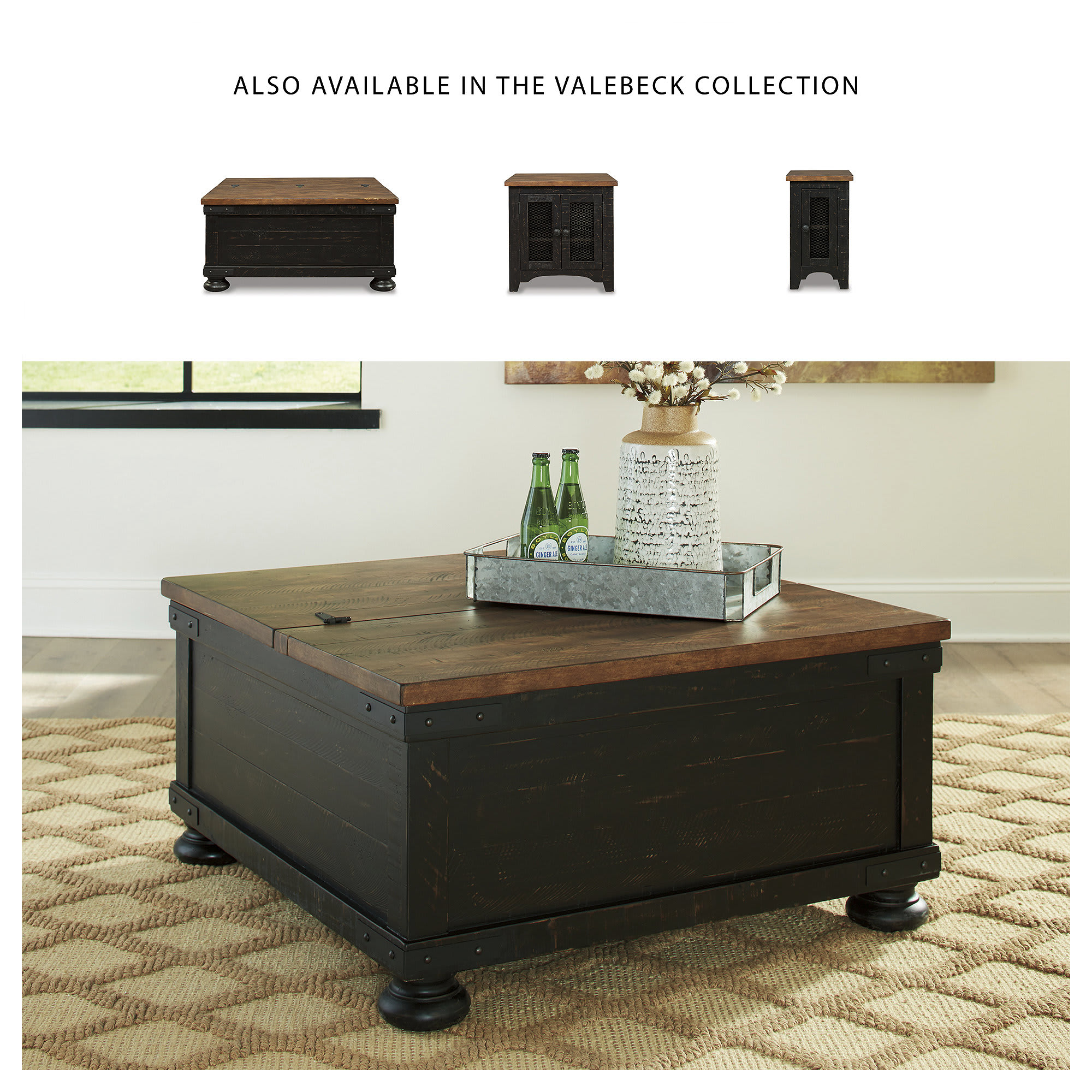 Signature Design by Ashley Valebeck Coffee Table with Lift Top