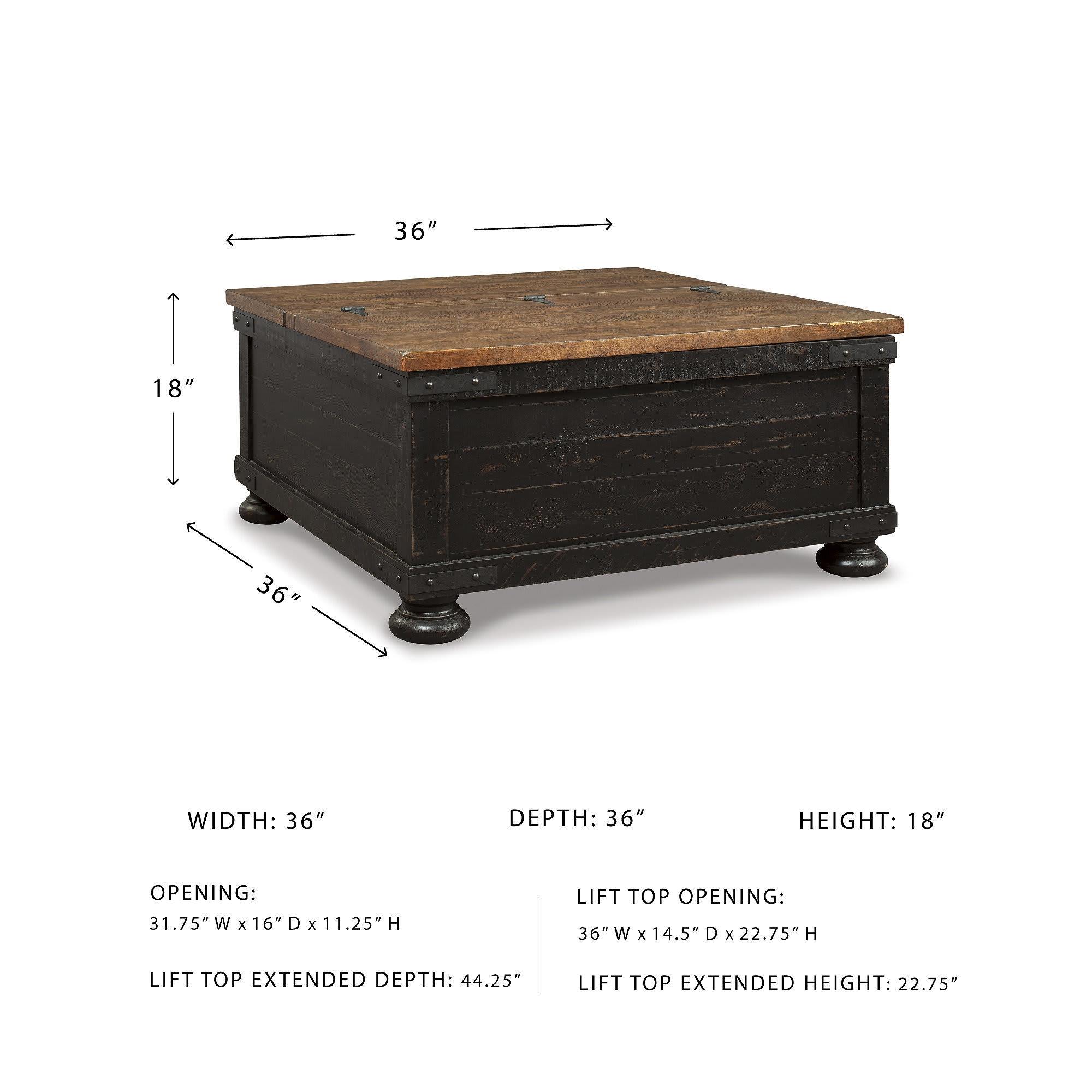 Signature Design by Ashley Valebeck Coffee Table with Lift Top