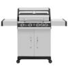 Royal Gourmet Cabinet Style Silver 4 -Burner Liquid Propane Gas Grill 1 -Side Burner