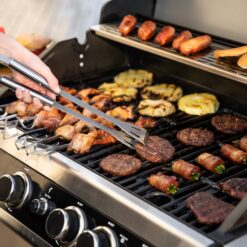 Royal Gourmet Cabinet Style Silver 4 -Burner Liquid Propane Gas Grill 1 -Side Burner