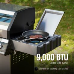 Royal Gourmet Cabinet Style Silver 4 -Burner Liquid Propane Gas Grill 1 -Side Burner