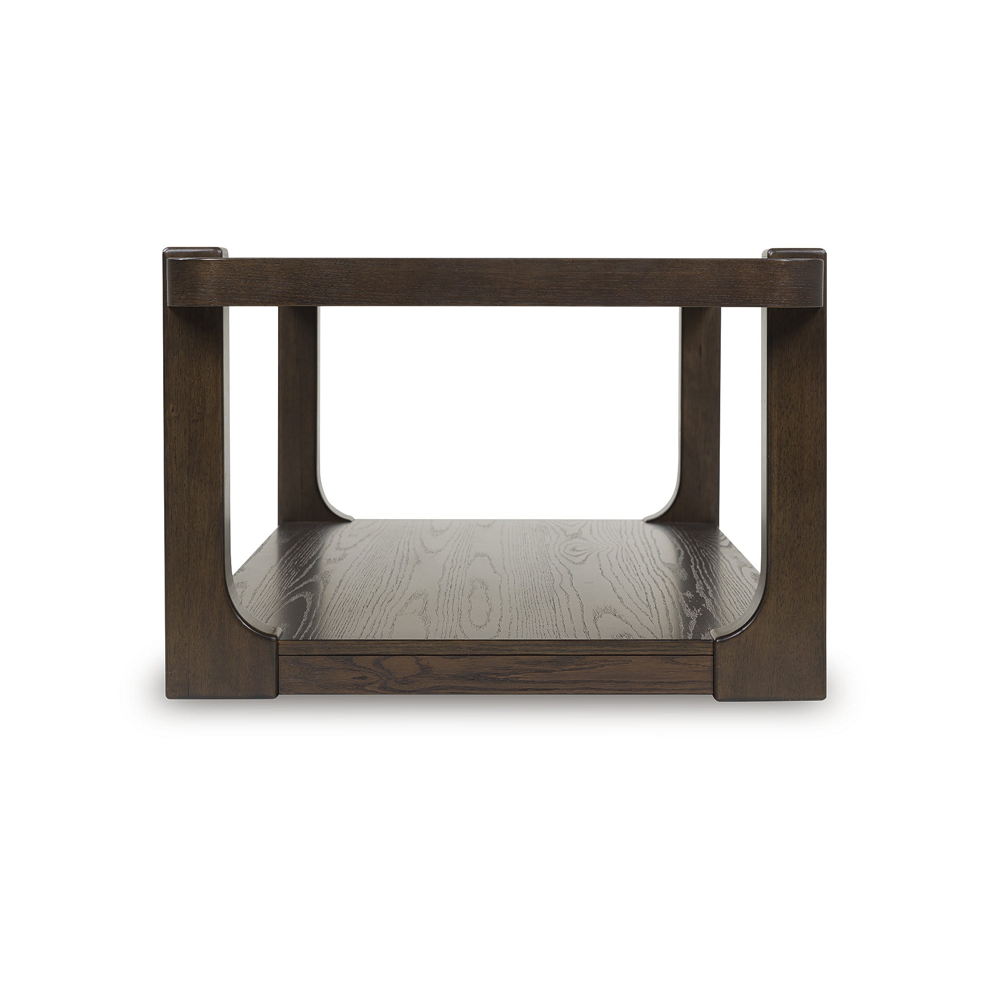 Signature Design by Ashley Breckington Dark Brown Wood Finish Coffee Table with Lower Shelf Storage