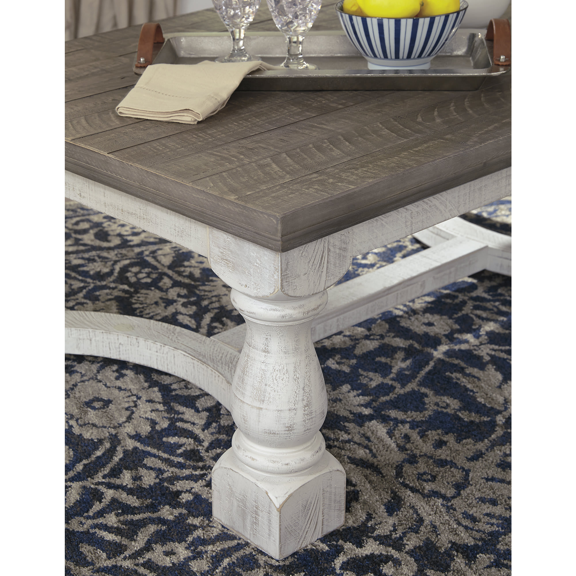 Signature Design by Ashley Havalance Rectangular Farmhouse Coffee Table with Two-Tone Finish
