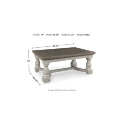 Signature Design by Ashley Havalance Rectangular Farmhouse Coffee Table with Two-Tone Finish
