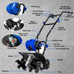 BILT HARD 46 -cc 4-cycle 16-in Front -Tine Forward-rotating Gas Tiller