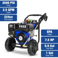 BILT HARD 3500-PSI 2.5-GPM Cold Water Gas Pressure washer with 5 Spray Tips (49-State)
