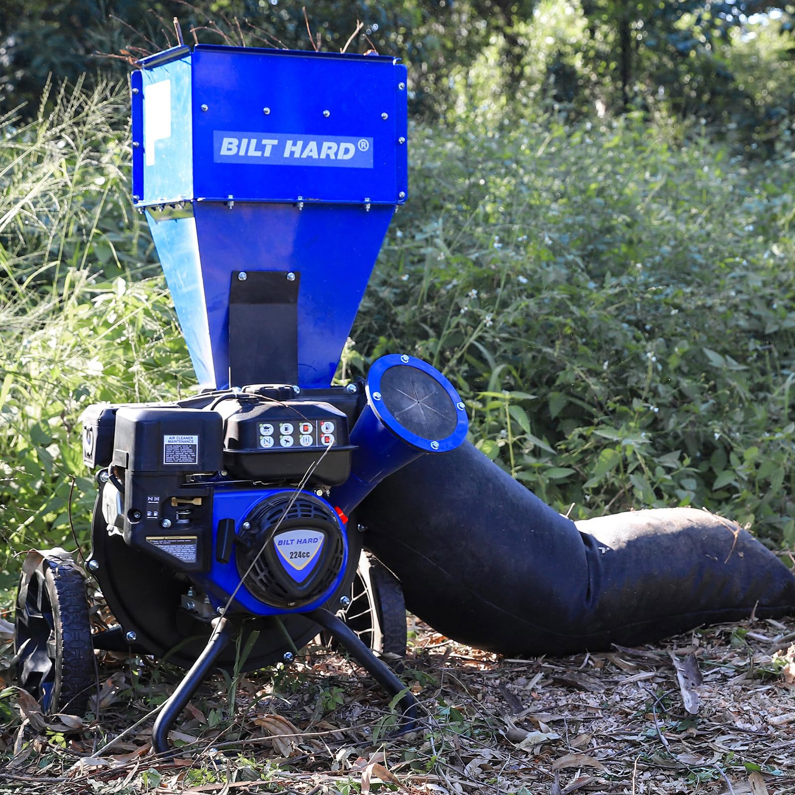BILT HARD Manual 7.5 -HP Gas Wood Chipper 3-in Maximum Branch Diameter