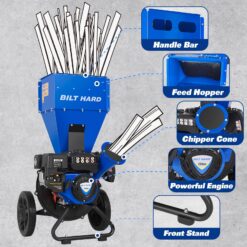 BILT HARD Manual 7.5 -HP Gas Wood Chipper 3-in Maximum Branch Diameter