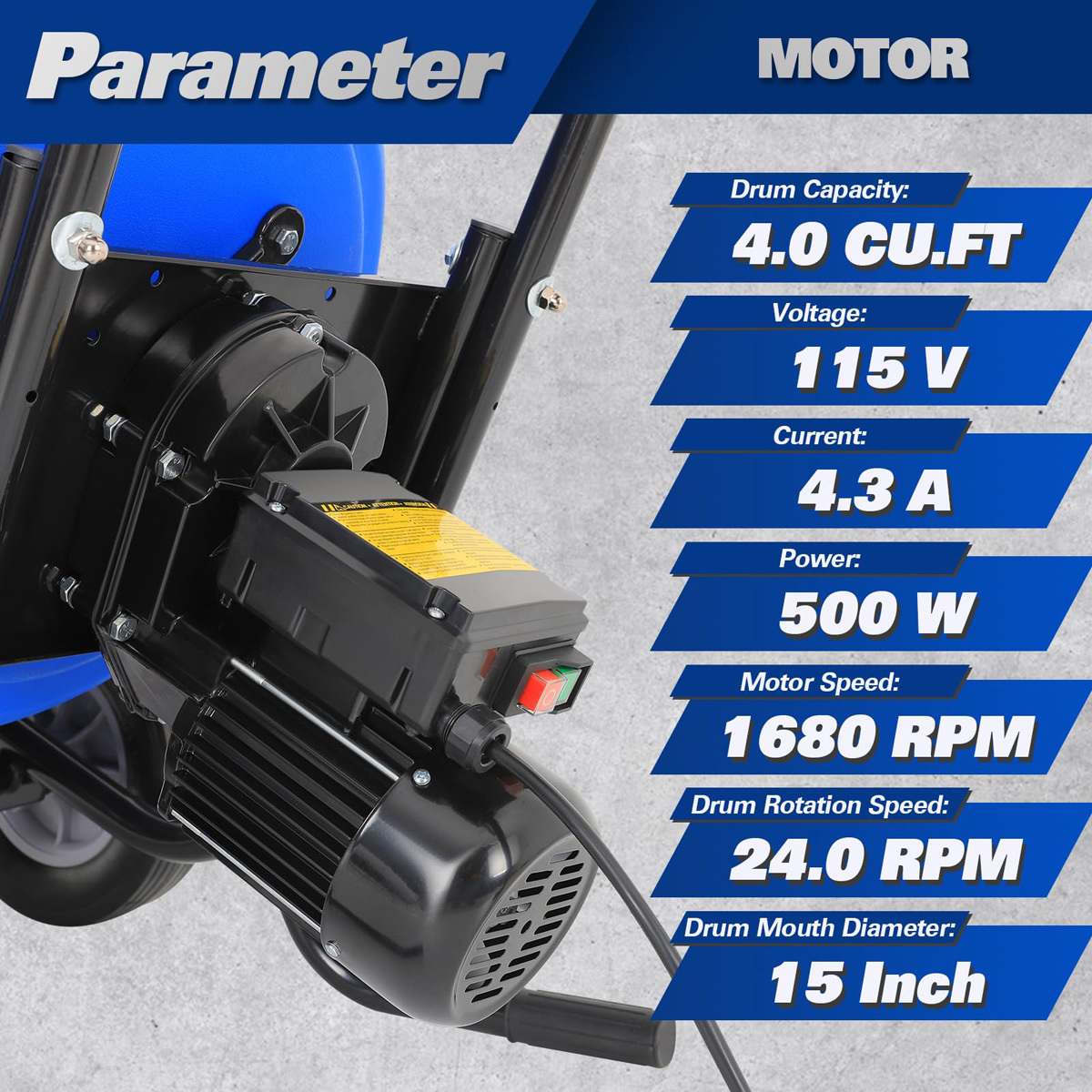 BILT HARD 4-cu. ft. 0.5-HP Concrete Mixers
