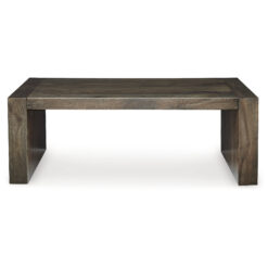 Signature Design by Ashley Dreggan Brown Rectangular Coffee Table with Decorative Sides