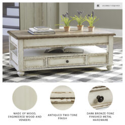 Signature Design by Ashley Realyn Coffee Table with Lift Top